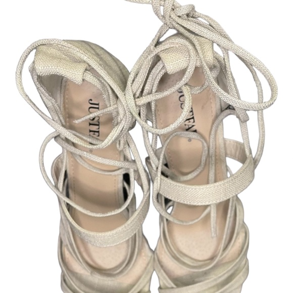 JustFab Lace Me Up Platform Sandal - Picture 6 of 8